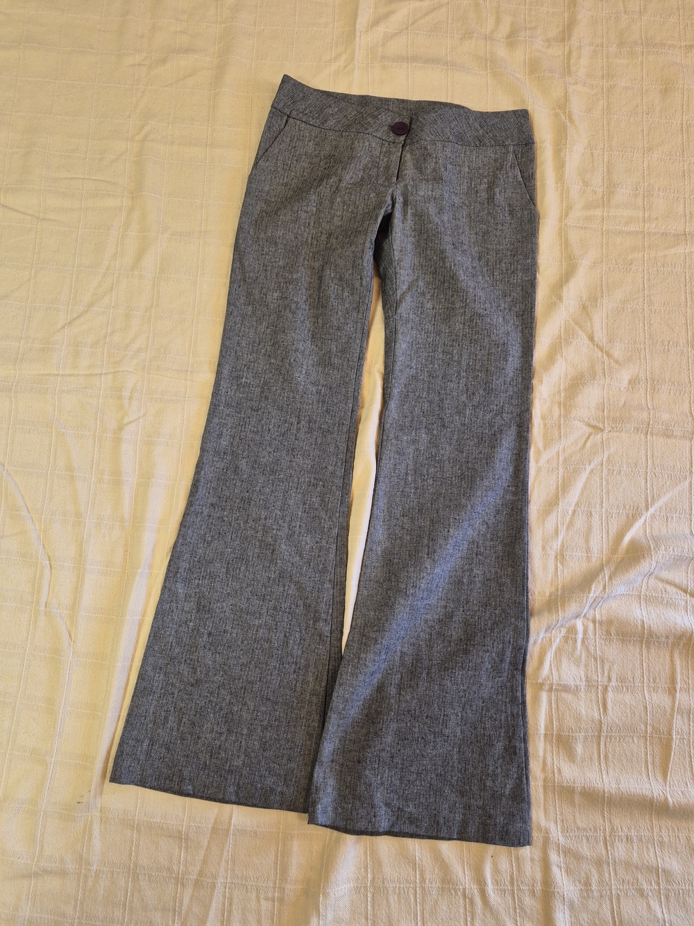 Women’s Unit USA Brand Gray Wide-Leg Dress Pants  Linen Cotton Blend  Size M
